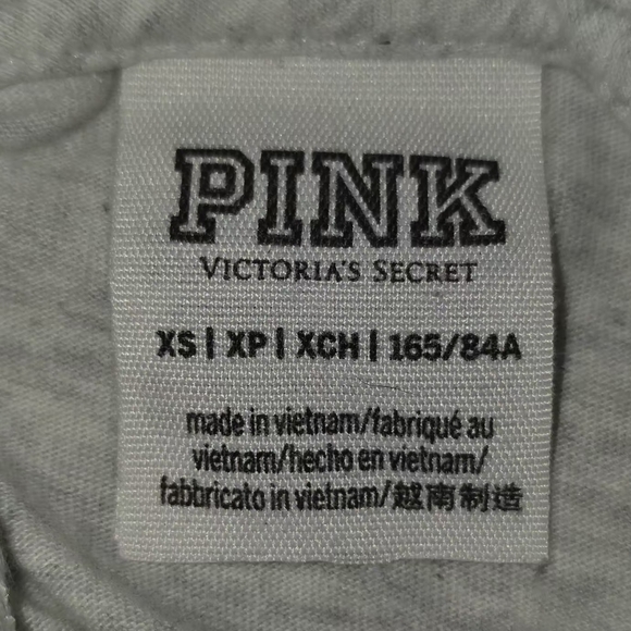 PINK Victoria's Secret Gray Hoodie Black Logo  (HD4) - Picture 5 of 9